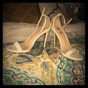 White Heels with Ankle Strap